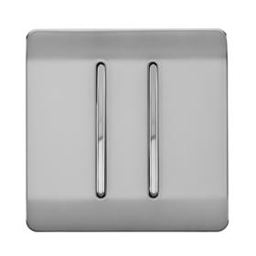 Brushed Steel Wiring Accessories Trendi Decorative Screwless